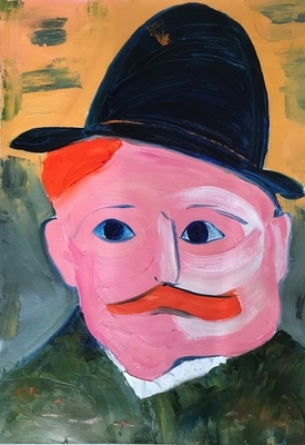 Man with the orange moustache