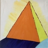 orange and light green triangle