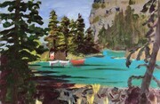 Red Canoe on Lake O’Hara