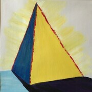 blue and yellow triangle