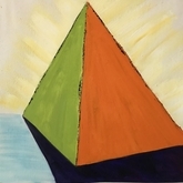 dark green and orange triangle