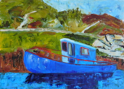 Blue Fishing Boat