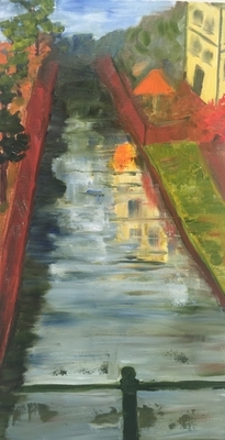 Canal Scene in Leiden