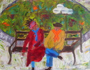 Couple in Red Lion Square I