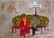 Couple in Red Lion Square II