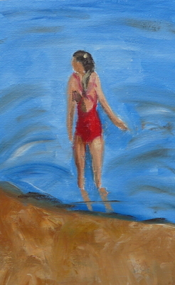 Child in Red Swim Suit