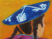 Peruvian Girl in Blue Hat