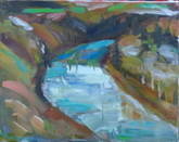 View of the Elbow River from Above Sandy Beach lesson