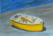 Yellow Boat on Onerona Beach